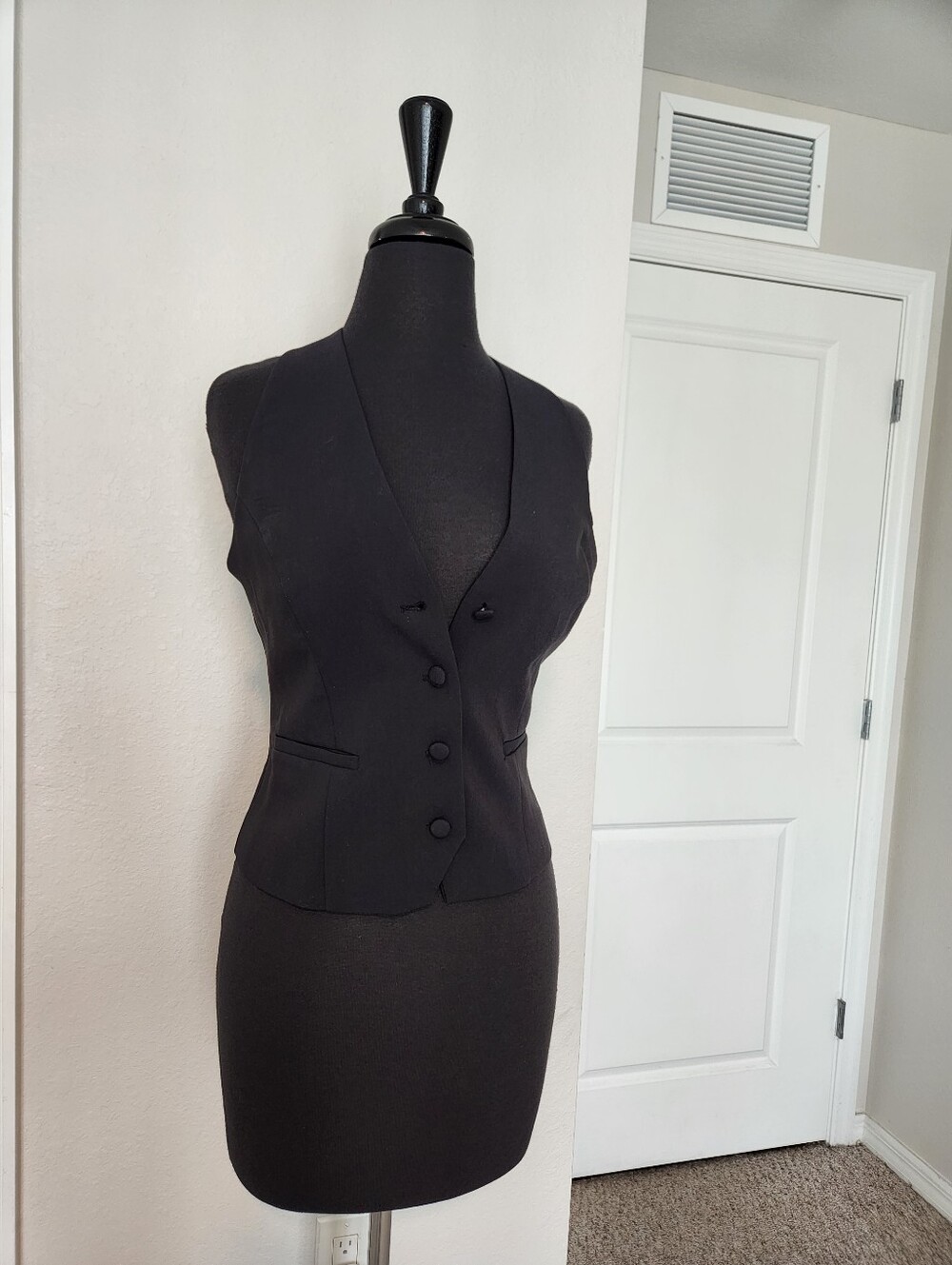 Jason Wu Black Tailored Women's Vest with V-Neck